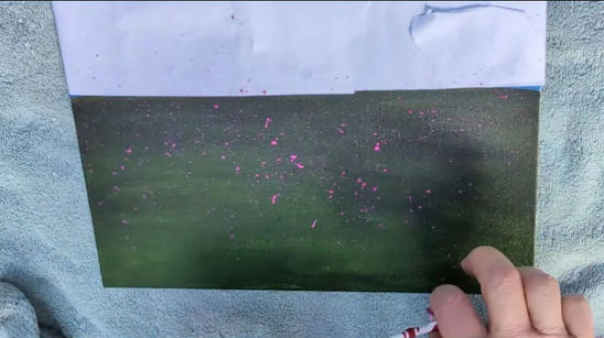 Making of the Wildflower Splatter Painting
